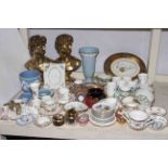 Collection of Wedgwood Jasperware, Spode, Minton, Royal Worcester, trinket boxes,