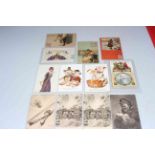 Collection of postcards including topographical Britain, George Studdy, Fred Spurgin,