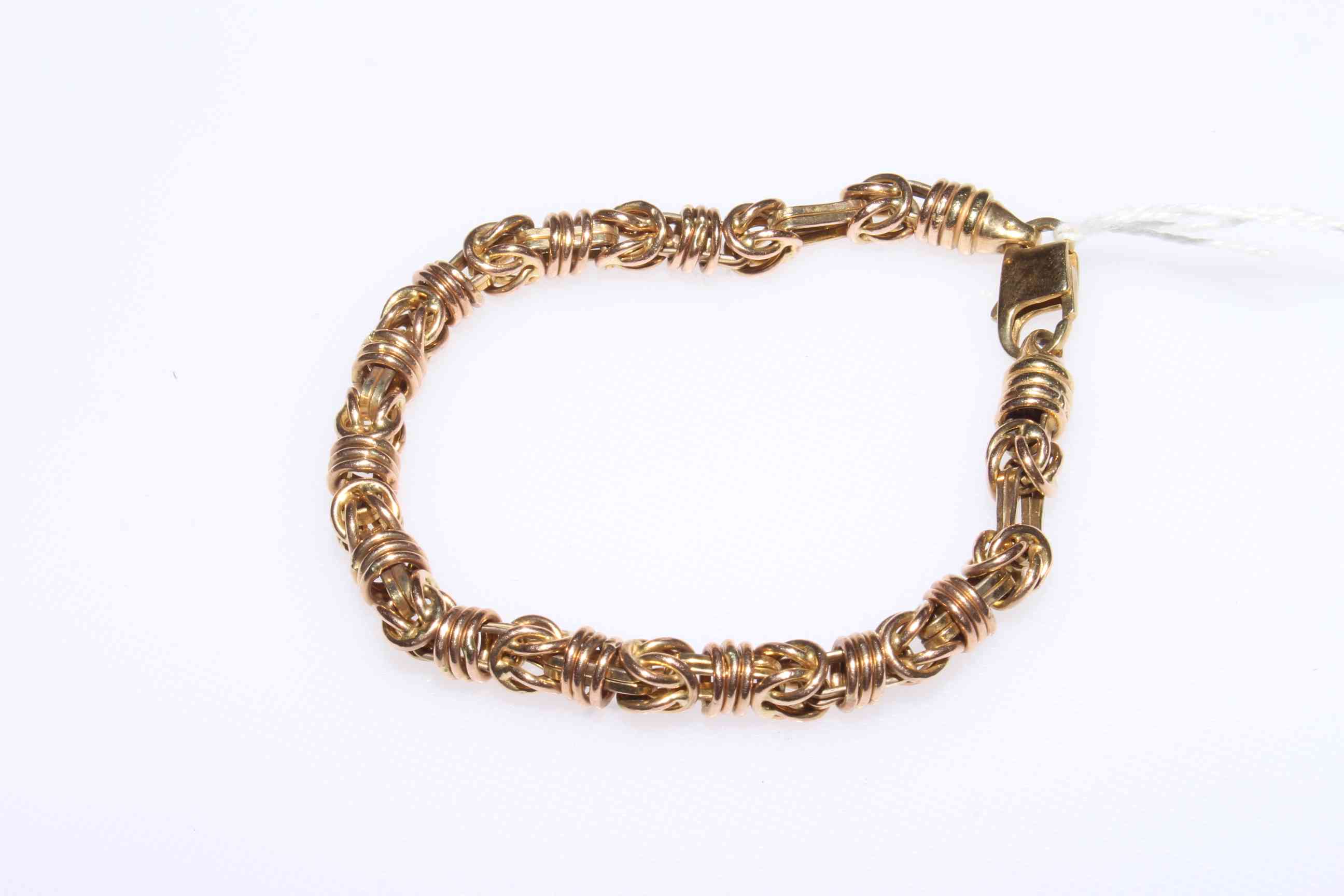 9 carat gold fancy link bracelet.