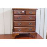 Small oak Georgian style chest of two short above three long drawers,