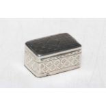 Fine and rare George III silver nutmeg grater, having overall decoration, Phipps and Robertson,