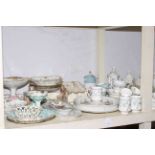 Collection of part dinner and teawares including Limoges, Paragon, Royal Albert Brigadoon,