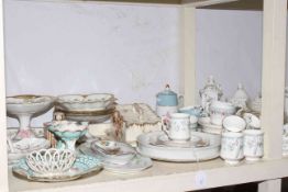 Collection of part dinner and teawares including Limoges, Paragon, Royal Albert Brigadoon,