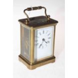 Gilt brass carriage clock, circa 1900.