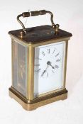 Gilt brass carriage clock, circa 1900.