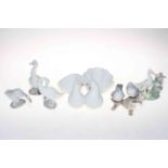Collection of six pieces of Lladro including Couple of Doves (five boxes).