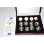 The Official Silver Commemorative coin collection (24 coins), H.M.
