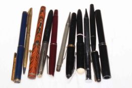 Collection of ten vintage pens.