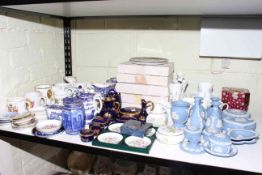 Collection of Wedgwood Jasperware, Aynsley Wild Tudor, Royal Copenhagen, Ringtons, Limoges,