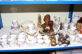 Collection of part tea and dinner wares, ceramics, glass, etc.