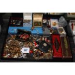 Collection of jewellery, two harmonicas, etc.