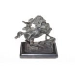 Small George the Dragon bronze, 17cm.