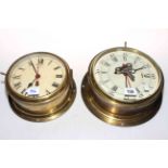 Two brass ships clocks.