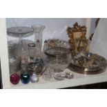 Collection of crystal glass, paperweights,