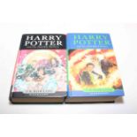 Harry Potter, two first editions, Deathly Hallows and Half-Blood Prince.