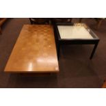 Cado Denmark parquetry top rectangular coffee table and modern display table (2).