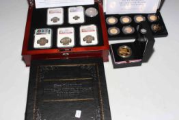 Seven USA coins, all stamped by NGC,
