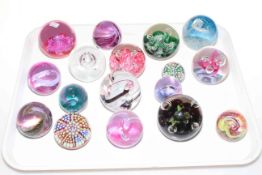 Collection of mainly Caithness glass paperweights (17).