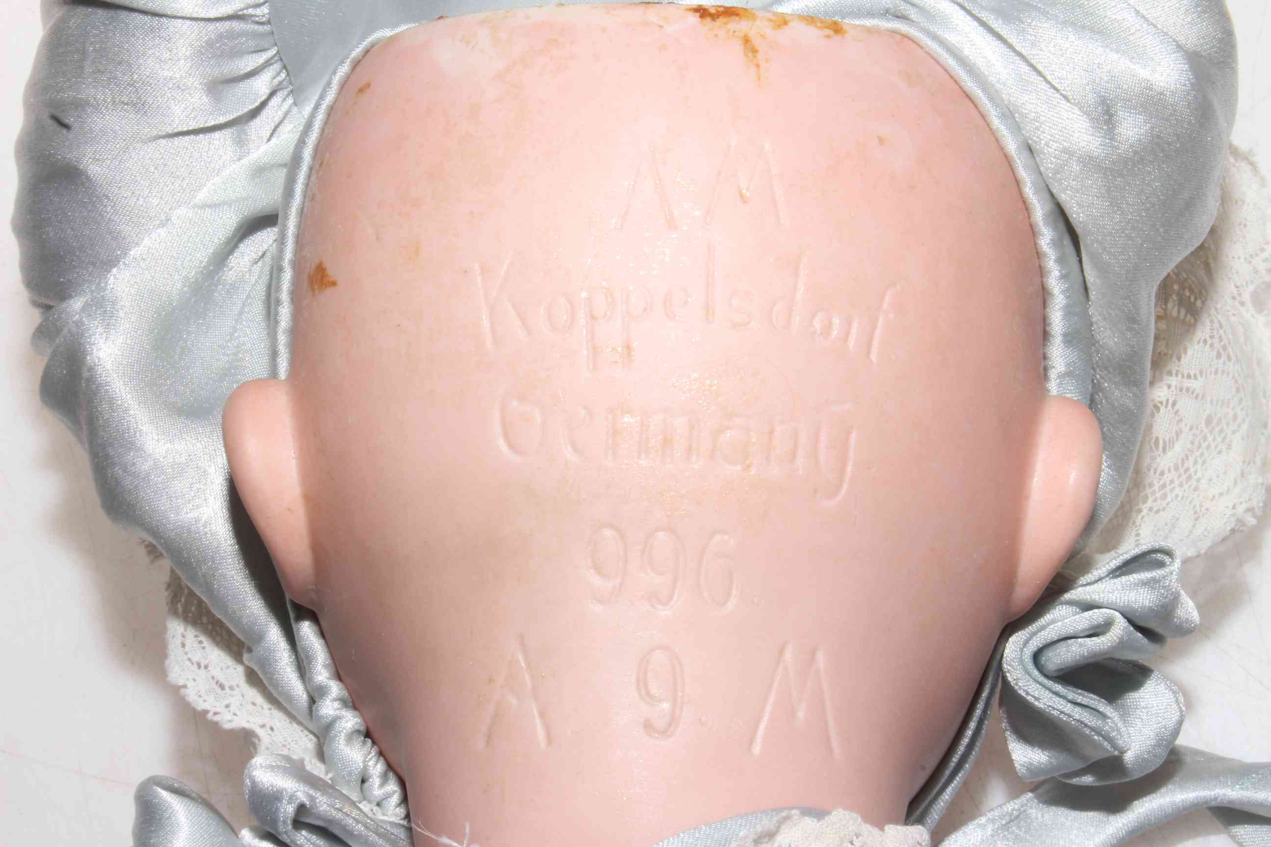 AM Koppelsdorf bisque head doll with open mouth, moving tongue and closing eyes, 996 A9M, - Image 2 of 2