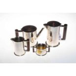 Silver plated 'shell case' four piece tea service.