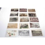 Collection of postcards including Richard Thorpe Remover Ripon Steam advertising traction engine,