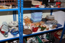 Boxed and loose collectors plates, Cottage Ware teapots, biscuit barrel etc,