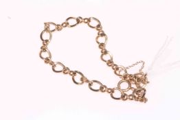 9 carat gold link bracelet.