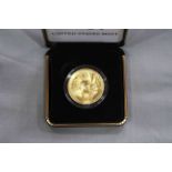 2015 US $100 Liberty one ounce gold proof coin by Harrington & Byrne in box with COA.