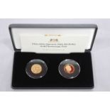 1926-2016 Queen's 90th birthday gold proof sovereign pair, by Harrington and Byrne in box with COA.