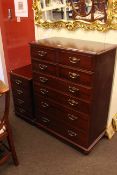 McDonagh Furniture six drawer chest and matching four drawer pedestal chest.