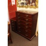 McDonagh Furniture six drawer chest and matching four drawer pedestal chest.