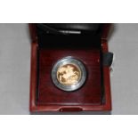 2015 The Royal Mint gold proof sovereign coin in box with COA No. 3661.