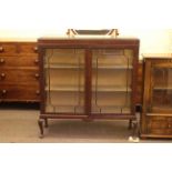 Early 20th Century mahogany astragal glazed two door china cabinet on cabriole legs.