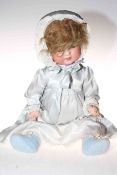 AM Koppelsdorf bisque head doll with open mouth, moving tongue and closing eyes, 996 A9M,