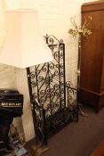 Arched top wrought iron plant stand,