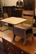 Vintage French child's combination school desk-chair.