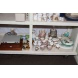 Canteen of cutlery, assorted teaware, Palissy dinnerware, etc.