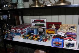 Collection of model vehicles including Days Gone, Classic Motorbikes, etc.