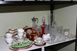 China and glass including two Maling dishes, Royal Doulton Falstaff, etc.