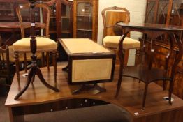 Burr walnut glazed door top double corner cabinet, pair Victorian walnut side chairs,