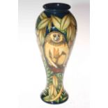 Moorcroft limited edition Tamarin vase by Sian Leeper, 142/300, 27.5cm, with box.