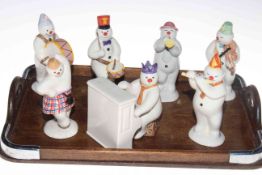 Royal Doulton The Snowman band figures, eight pieces.