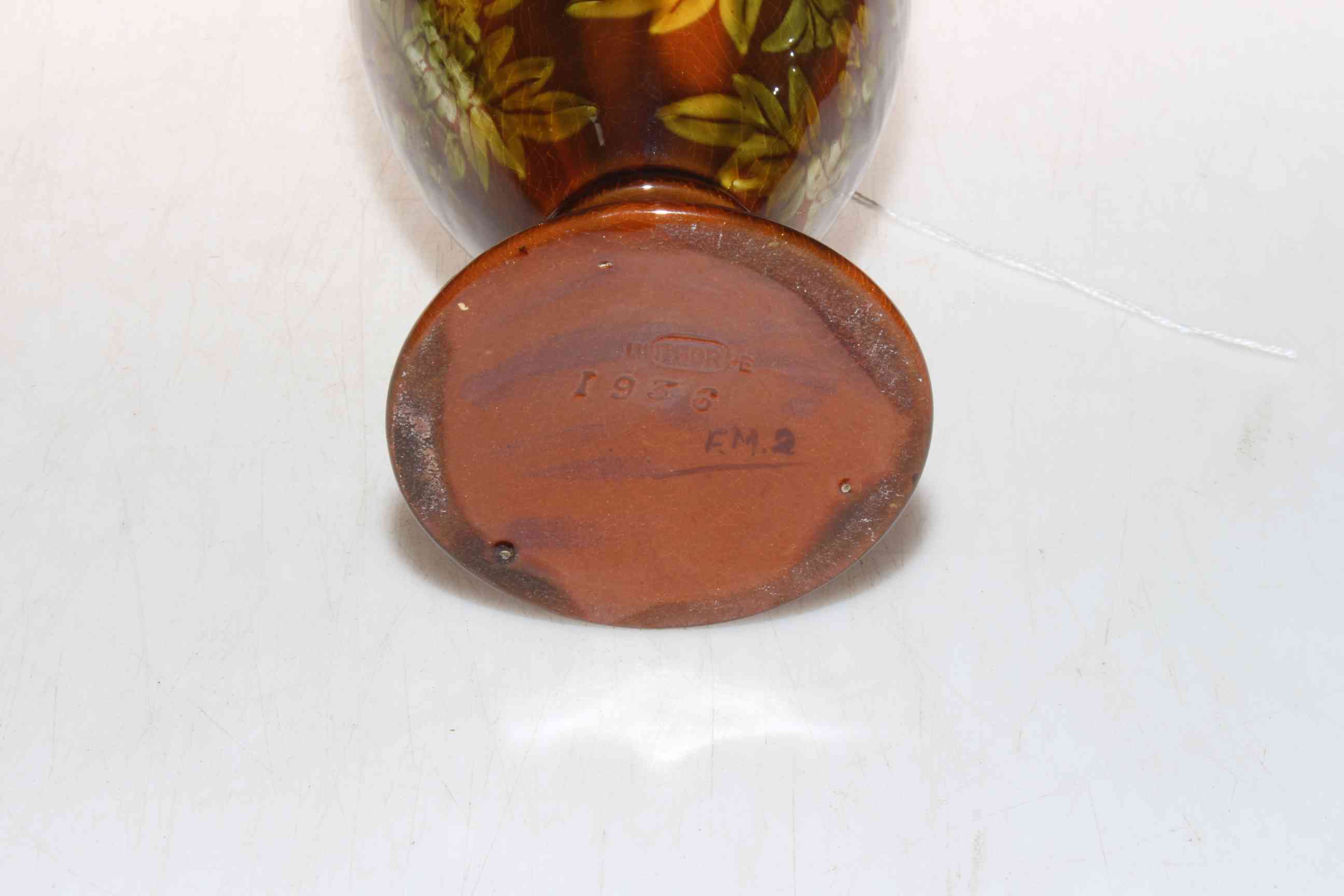 Pair Linthorpe Pottery ewers, shape no. 1936, 29cm. - Image 2 of 2