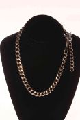 9 carat gold albert chain necklace, 35cm.