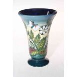 Moorcroft Wild Flowers and Insects vase, 15.5cm, with box.