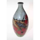 Moorcroft Lest We Forget Poppy WWI Armistice Remembrance vase by Kerry Goodwin, 24cm, with box.