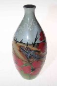 Moorcroft Lest We Forget Poppy WWI Armistice Remembrance vase by Kerry Goodwin, 24cm, with box.