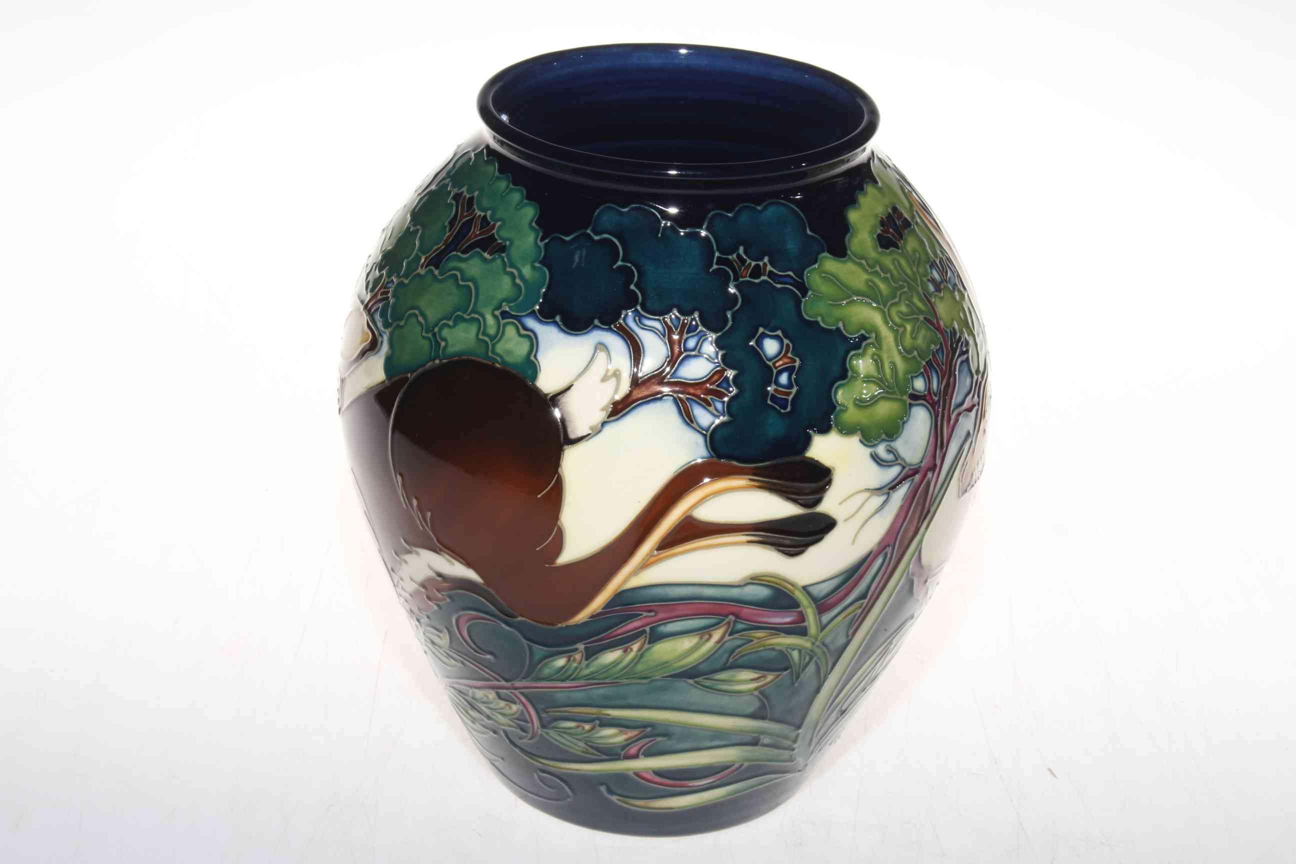 Moorcroft limited edition Sowerby Hare pattern vase by Philip Gibson, 118/250, 21cm, with box. - Image 2 of 4
