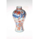 Chinese Blue Royal baluster vase, with scrolling foliage decoration, 25cm.