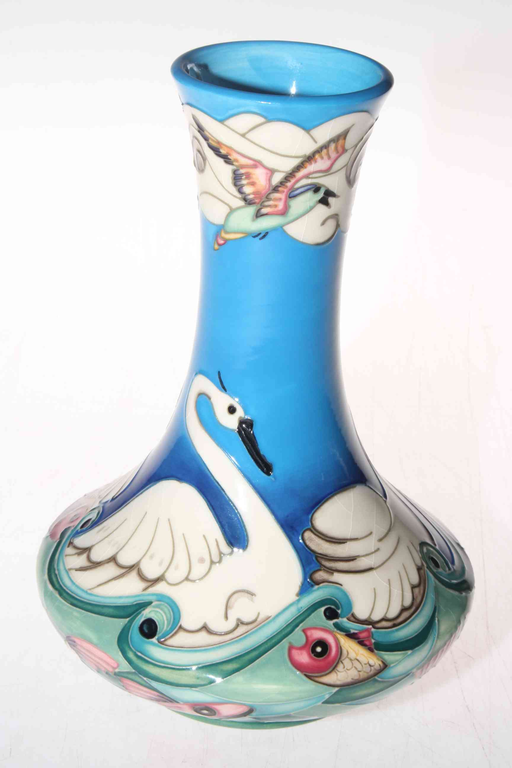 Moorcroft limited edition Odyssey pattern vase by Beverley Wilkes, 206/500, 20.5cm, with box. - Image 2 of 3